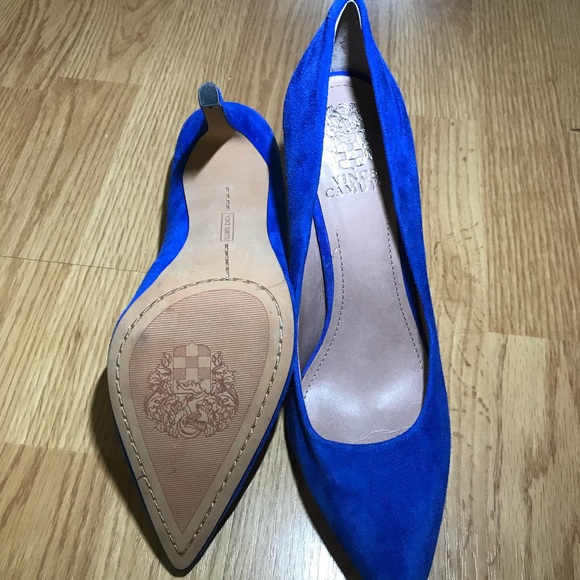 Shoes - Vince Camuto Blue Suede Pumps